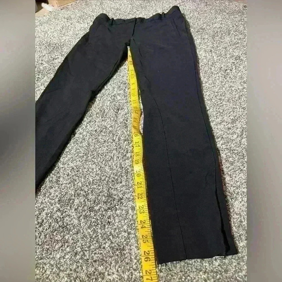 Massimo Dutti Women’s Slim Business Casual Pants Black Size 4 Stretch Ankle Zip - Picture 2 of 15